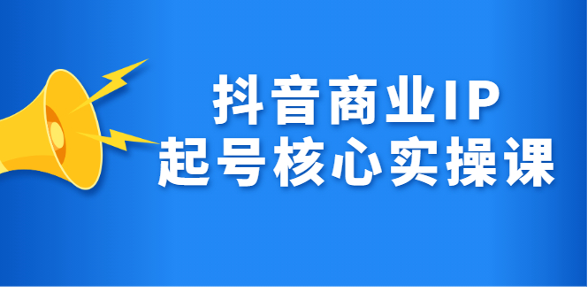 抖音商业IP起号核心实操课，带你玩转算法，流量，内容，架构，变现-BT网赚资源网