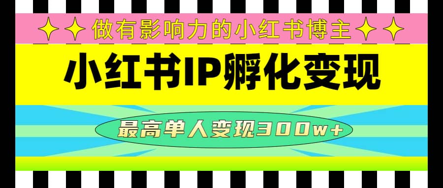 某收费培训-小红书IP孵化变现:做有影响力的小红书博主-布谷屋免费网赚资源网