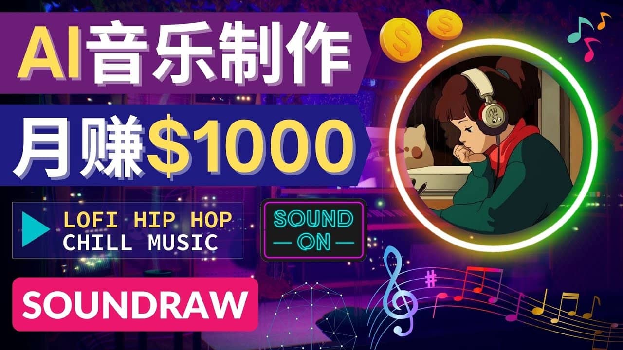 无需任何音乐基础： 使用AI软件制作Lofi Hip Hop Chill Music 月赚1000美元-布谷屋网赚资源网