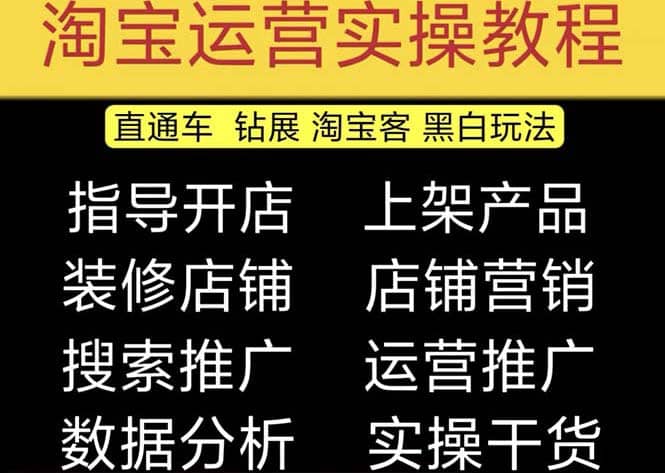 2023淘宝开店教程0基础到高级全套视频网店电商运营培训教学课程（2月更新）-布谷屋免费网赚资源网