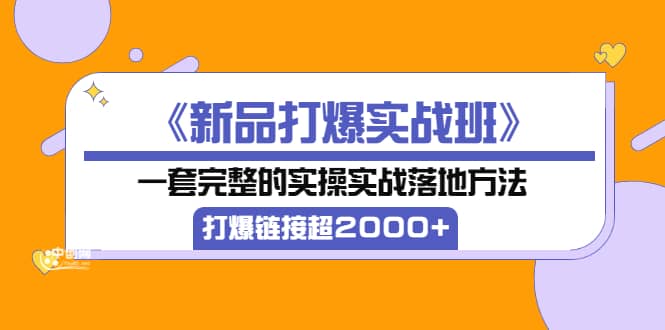 《新品打爆实战班》一套完整的实操实战落地方法，打爆链接超2000 （38节课)-BT网赚资源网