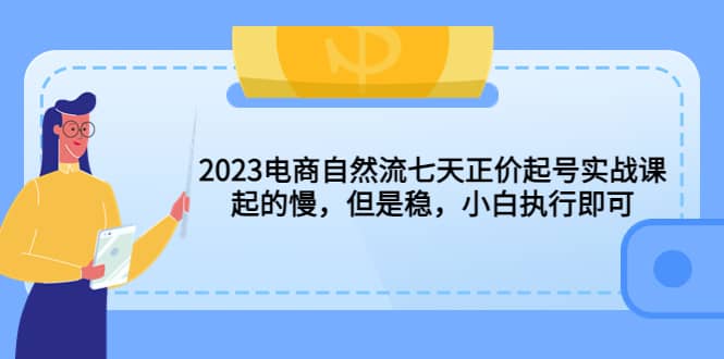 2023电商自然流七天正价起号实战课：起的慢，但是稳，小白执行即可-布谷屋免费网赚资源网