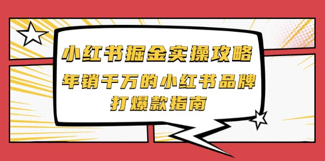 小红书掘金实操攻略，年销千万的小红书品牌打爆款指南-布谷屋网赚资源网