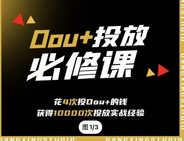 代同学DOU 投放训练营,用付费流量撬动大额自然流量,过得超额变现转化-布谷屋免费网赚资源网