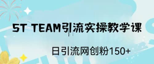 ST TEAM引流实操课,日引流网创粉100-布谷屋免费网赚资源网