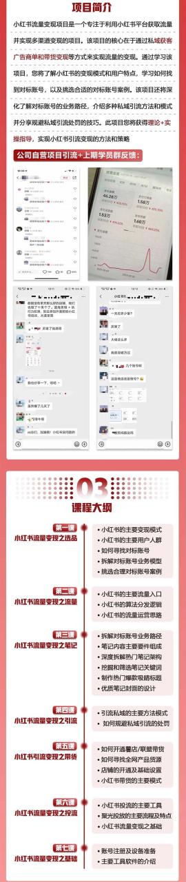 小红书流量·变现陪跑营：私域获客广告商单和带货变现 月入10w+-布谷屋免费网赚资源网