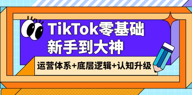 TikTok零基础新手到大神：运营体系+底层逻辑+认知升级（9节系列课）-布谷屋免费网赚资源网