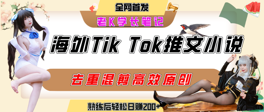 海外tiktok小说推文暴力项目,高停留率,高转化率,上手后一天搞顿饭钱不是问题-布谷屋免费网赚资源网