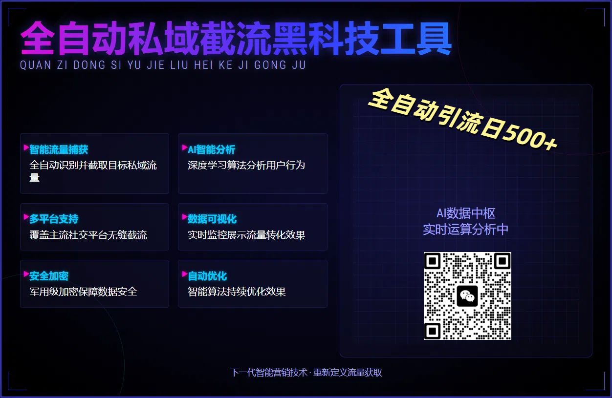 全自动私域截流黑科技工具——全自动引流日500+-布谷屋免费网赚资源网
