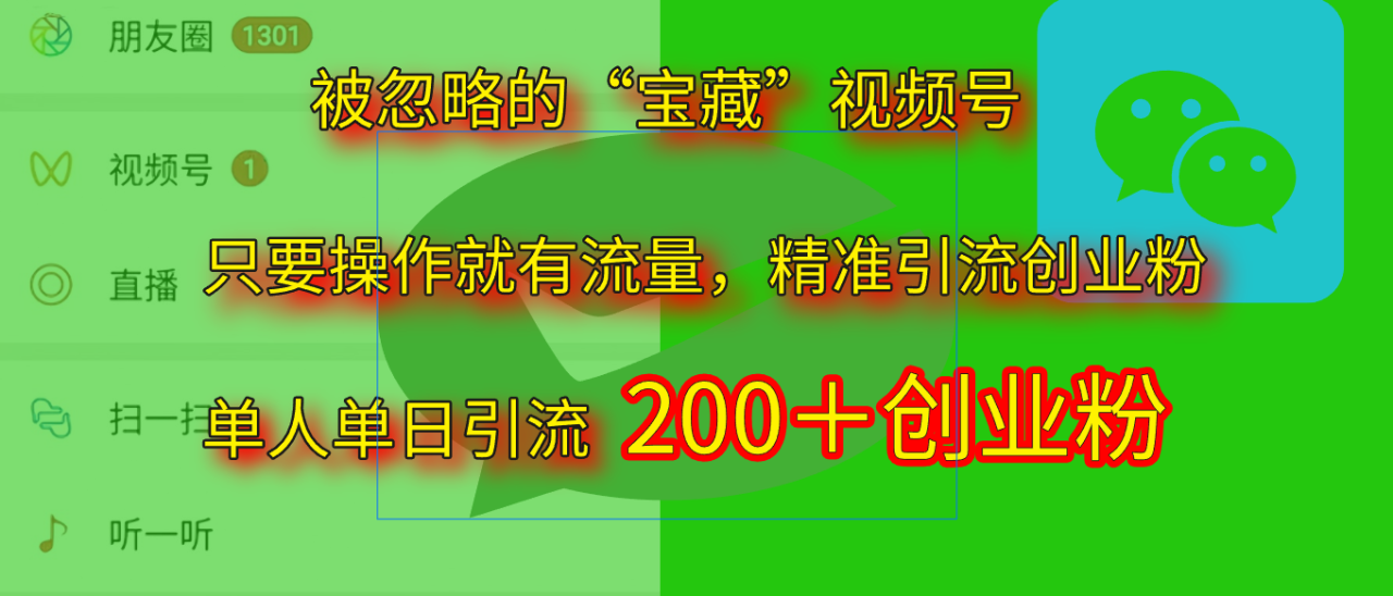 2025.5月最新被忽略的“宝藏”视频号，精准日引流200+-布谷屋免费网赚资源网