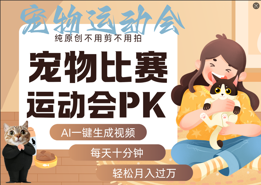 AI萌宠运动员跳水 射击 篮球 足球比赛 每天十分钟 附详细提示词文案库 代替做素材 卖提示词 卖虚拟资料 卖宠物产品 做宠物私人定制产品 带徒弟 带陪跑 卖课 创作者分成 月入5W+-布谷屋免费网赚资源网