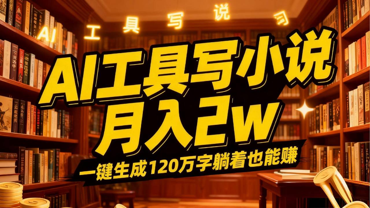 图片[1]-2026年AI工具写小说,一键生成120万字，躺着也能赚，月入2w+-布谷屋免费网赚资源网