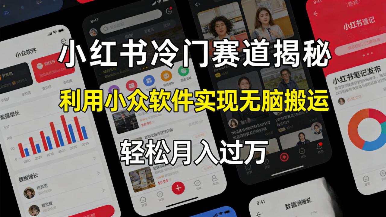 图片[1]-小红书冷门赛道揭秘,利用小众软件，实现无脑搬运，轻松月入过万！-布谷屋免费网赚资源网