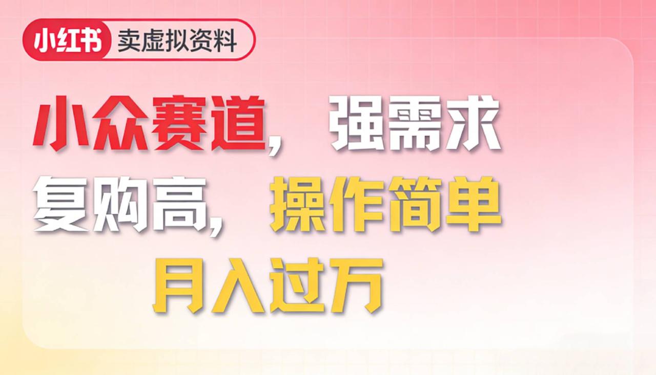 图片[1]-2026年就做小众赛道，强需求，复购高，月入过万，操作简单-布谷屋免费网赚资源网