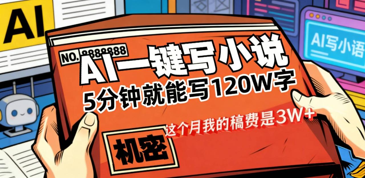 图片[1]-这个月我的稿费又是3W+，用AI写小说真的是太牛了，5分钟就能120W字-布谷屋免费网赚资源网