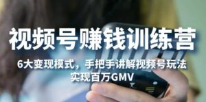 视频号赚钱训练营:6大变现模式,对平台的各项功能详细讲解,实现百万GMV-布谷屋免费网赚资源网