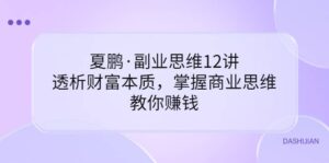 夏鹏·副业思维12讲,透析财富本质,掌握商业思维,教你赚钱-布谷屋免费网赚资源网