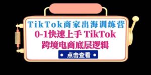 TikTok商家出海训练营:0-1快速上手 TikTok跨境电商底层逻辑(无水印)-布谷屋免费网赚资源网