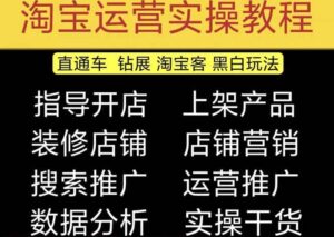 2023淘宝开店教程0基础到高级全套视频网店电商运营培训教学课程（2月更新）-布谷屋免费网赚资源网
