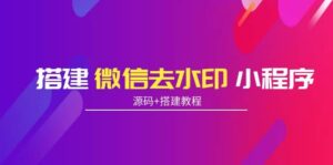 搭建微信去水印小程序 带流量主【源码 搭建教程】-布谷屋免费网赚资源网