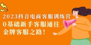 2023抖音·电商客服训练营:0基础新手客服通往金牌客服之路-布谷屋免费网赚资源网