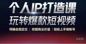 个人IP打造课-玩转爆款短视频,明确自我定位|挖掘商业价值|轻松上手做账号-布谷屋免费网赚资源网