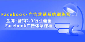 Facebook·广告营销系统训练营：金牌·营销2.0 行业最全Facebook广告·体系-布谷屋免费网赚资源网