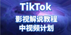 外面收费2980元的TikTok影视解说、中视频教程-布谷屋免费网赚资源网