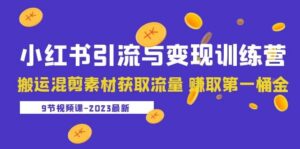 2023小红书引流与变现训练营:搬运混剪素材获取流量 赚取第一桶金(9节课)-布谷屋免费网赚资源网
