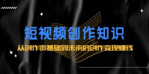 短视频创作知识:从创作零基础到未来的创作变现赚钱-布谷屋免费网赚资源网