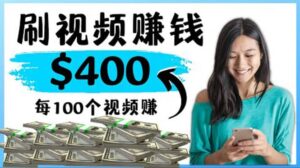 2022最快赚钱方法 刷视频也能赚钱的项目:每100个视频赚100美元-布谷屋免费网赚资源网