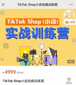 疯人院TikTok Shop小店先疯训练营,开启2022年海外小店带货,从0到1掌握TK小店运营技巧-布谷屋免费网赚资源网