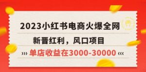 2023小红书电商火爆全网，新晋红利，风口项目，单店收益在3000-30000-布谷屋免费网赚资源网