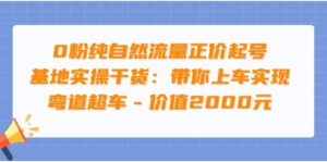0粉纯自然流量正价起号基地实操干货:带你上车实现弯道超车 - 价值2000元-布谷屋免费网赚资源网