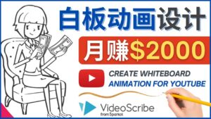 创建白板动画(WhiteBoard Animation)YouTube频道,月赚2000美元-布谷屋免费网赚资源网