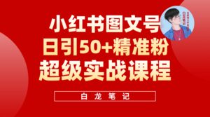 小红书图文号日引50 精准流量，超级实战的小红书引流课，非常适合新手-布谷屋免费网赚资源网