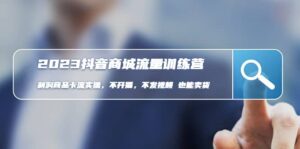 2023抖音商城流量班:利润商品卡流实操,不开播-不发视频-也能卖货(无水印) [-布谷屋免费网赚资源网