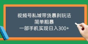 视频号私域带货暴利玩法,简单粗暴-布谷屋免费网赚资源网