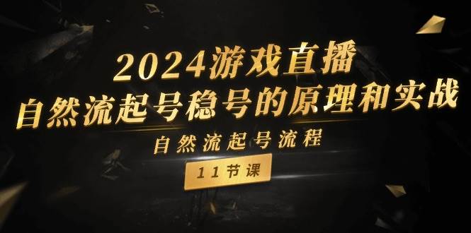 图片[1]-2024游戏直播-自然流起号稳号的原理和实战，自然流起号流程（11节）-布谷屋免费网赚资源网