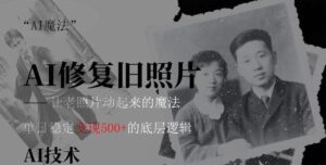 AI 魔法:让泛黄旧照变成朋友圈爆款视频,私域转化率提升50%,单日变现500+-布谷屋免费网赚资源网