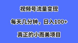 视频号流量变现，每天几分钟，收入100+，真正的小而美项目-布谷屋免费网赚资源网