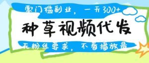 种草视频代发,无门槛日入300+,无粉丝要求,不看播放量-布谷屋免费网赚资源网