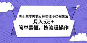 丑小鸭变天鹅女神塑造小红书玩法,月入5万+,简单易懂,按流程操作-布谷屋免费网赚资源网