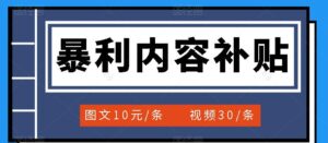 百家号暴利内容补贴项目，图文10元一条，视频30一条，新手小白日赚300+-布谷屋免费网赚资源网