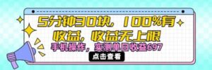 视频号创作分成计划,5分钟30块100%有收益,收益无上限。手机操作实测单日收益697-布谷屋免费网赚资源网