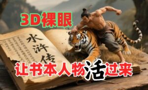 书本人物裸眼3D视频，一条视频收益过千，保姆级教程-布谷屋免费网赚资源网