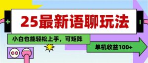 最新语聊玩法,纯手工,单机收益100+,小白也能轻松上手,可矩阵操作-布谷屋免费网赚资源网