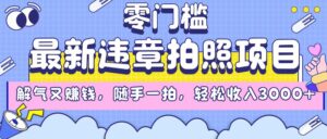 最新违章拍照项目,解气又赚钱,随手一拍,轻松收入3000+-布谷屋免费网赚资源网