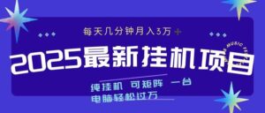 2025最新挂机项目 每天几分钟 一台电脑轻松上万-布谷屋免费网赚资源网