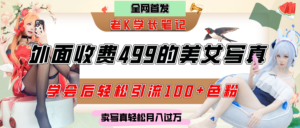 外面收费499的美女写真制作技术,学会后轻松引流色粉变现,日引100+色粉,轻松月入过万-布谷屋免费网赚资源网